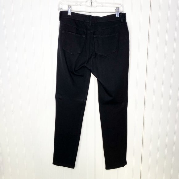 CHICO'S Black Straight Leg Mid Rise Pants 2 - Picture 5 of 13